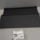 Floating Shelves Set of 2, Length 30CM, Black Wall Shelf for Bathroom, Display Shelves for Wall Decorative for Living Room, Bedroom, Hallway, Office