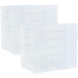 5" x 7" Photo Storage Case, 12 Inner Photo Organizer Keeper, Extra Large Storage Picture Boxes, Seed Storage, Transparent Craft Keeper (12 PACK)