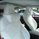 TOPABYTE Car Neck Pillow for Tesla Model 3 Model Y Model S Model X Cybertruck and Most Cars, Memory Foam Ergonomic Design Seat Neck Support Headrest, 2 Pieces, White