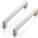 Ravinte 1 Pack 5 Inch Kitchen Square Cabinet Handles Brushed Nickel Drawer Pulls for Cupboard Hardware