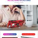 Korecase Compatible with iPhone 8 Case/iPhone 6 Case/iPhone 7 Case, Extreme Protection Military Armor Dual Layer Shockproof Protective Cover with 360 Swivel Ring Kickstand Silver