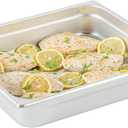 Restaurantware Hotel Pan 1 Count 2/3 Size Anti-Jam 2.5 Deep Freezable 24 Gauge Stainless Steel Steam Pan Lid Sold Separately, for Use in Commercial Kitchens, Cafeterias, and Catering Event