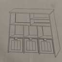 Gizoon Toy Storage Cabinet and Kids Bookcase with 3 Movable Drawers and 6 Open Shelves Featuring Fall Prevention Barrier for Playroom Nursery Kids Room Organization, White