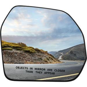 Passenger Side Mirror Replacement for Toyota Tundra 2022 2023- Right Side Mirror Glass, Rear View Mirrors Glass with Power Heated & Blind Spot