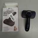 Dipoo Self Cleaning Shedding Brush - Skin Friendly Grooming Tool for Dogs, Cats, and Puppies, Deshedding and Hair Removal for Long and Short Haired Pets, Black