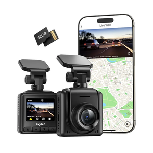 2K Dash Cam with 32 GB Card, 1.5'' IPS Screen, External GPS, WiFi Dash Camera for Cars, Front Dashcams for Cars with APP, WDR, Night Vision, 24 Hours Parking Monitor, G-Sensor, Loop Recording