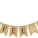 COFFEE BAR Banner Burlap Bunting Banner Decorative Rustic Bunting Garland for Baby Shower Home Party Decor