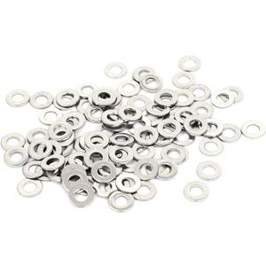 uxcell M3x6mmx0.5mm Stainless Steel Round Flat Washer for Bolt Screw 100Pcs