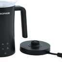Milk Frother, 4 in 1 Electric Milk Steamer,11.84oz/350ml Automatic Warm and Cold Foam frother for Coffee, Latte, Macchiato, Cappuccino, Hot Chocolate,From the Makers of Mophom 400W,Black
