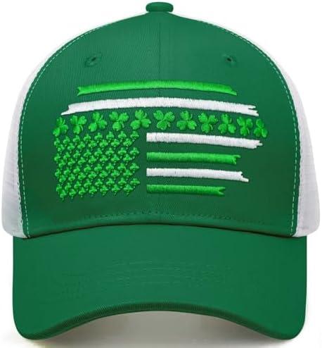 nmbnswo St Patricks Day Hats, Embroidery Mesh Saint Patricks Day Shamrock Trucker Hats St. Patrick's Day Gifts for Men Women
