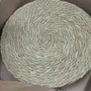 Kochorie Set of 12 Round Woven Placemats 12 Inches Bulrush Placemats Natural Hand-Woven Boho Rattan Placemats Wicker Table Mats Farmhouse Weave Place Mats for Home Dining Table