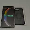 Compatible with iPhone 16E Case with Invisible Magnetic O-Ring Stand Military-Grade Translucent Case for iPhone 16E 6.1" 2025 [Compatible with Mag-Safe][Great Grip Feeling], Black