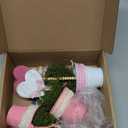 Valentines Day Decor: Rustic Candy Heart Mini Potted Wooden Sign Set 3Pcs, Heart Shaped Plant Pot Tabletop Centerpiece Tiered Tray Decor, Valentines Day Decorations for Home Gifts, Pink Pastel White