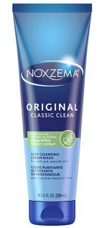 Noxzema Original Classic Clean Face Wash, Deep Cleansing Cream for Fresh, HealthyLooking Skin, Hydrating Formula Removes Dirt, Oil & Makeup, Dermatologist Tested, 8 oz (6 Pack)