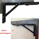 Folding Shelf Brackets 22 inch,Folding Brackets Heavy Duty Max.Load 410lb,DIY Space Saving Wall Mounted Folding Table,Pack of 2