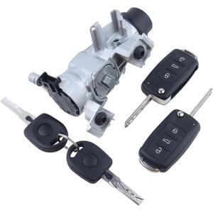 Ignition Switch Lock Cylinder w/Intelligent Key Shell Fit for 2006-2018 VW Jetta.2007-2011 Eos,2004-2011 Golf,2006-2009 Rabbit,Replace 1K0905851 1K0905851B