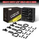 AUTOBOTS 1/2" Heavy Duty Bolt-On Forged D Ring, 12000Lbs Break Strength Tie Down Anchors Hooks, for Trailers, Trucks, and Cargo Tie Downs (Pack of 4) Black