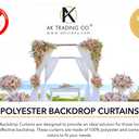 AK TRADING CO. 10 feet x 10 feet Polyester Backdrop Drapes Curtains Panels with Rod Pockets - Wedding Ceremony Party Home Window Decorations - RED (DRAPE-5x10-RED), 60"W x 120"L