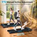Walking Pad Treadmill, 6.2MPH Under Desk Walking Pad with 9% Incline, Treadmills for Home with Double Frame, 2.5HP Brushless Drive, 12 HIIT Programs, Remote Control, 330LBS Capacity