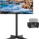 Rfiver Mobile TV Cart Rolling TV Stand for 23-65 Inch Screens, Portable TV Stand on Wheels with Tilt and Height Adjustable, Outdoor TV Mount Stand Holds up to 88 lbs for Home Office MAX VESA 400x400mm