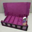 Trading Card Storage Box with Commander Display, 5-Row Deck Case (4000+ Cards), Magnetic Lid & Quick-View Windows, Waterproof PU for MTG, TCG & Sports Cards  24 Dividers, 10 Stoppers