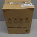 Bathroom Light Fixtures, 4-Light Coastal Vanity Lights with Crystal Glass Shade, Black Bathroom Wall Lamp for Mirror Kitchen Hallway Cabinet