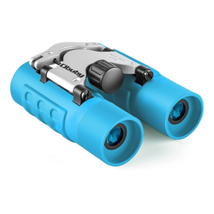 Real Binoculars for Kids Gifts for 3-12 Years Boys Girls 8x21 High-Resolution Optics Compact Toy Binocular for Bird Watching,Travel, Camping, Sky Blue