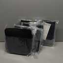 YIHOUSE Memory Foam Black Bathroom Rug Sets 5 Piece, Ultra Absorbent Bath Mat for Bathroom - Non-Slip Machine Washable & Dry Quickly, 5 Piece Bathroom Mat Set, Black (1'8" x 3'10" (Rectangular))