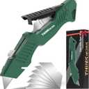 Heavy Duty Utility Knife Retractable, All Metal Body Construction with Non-Slip Grip, Quick Change Blade, for Drywall, Carpet, Cardboard Boxes