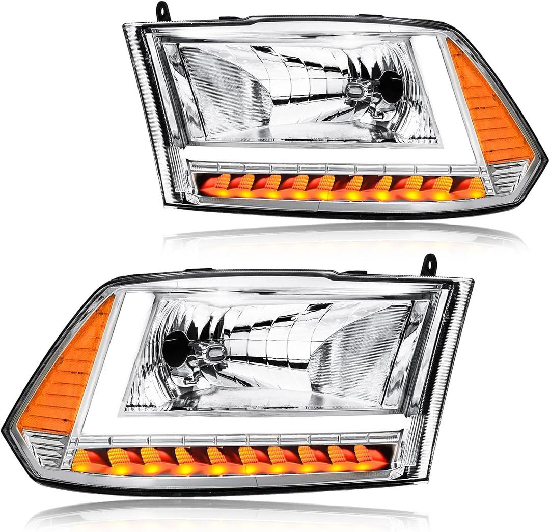 Fit 2009-2018 Dodge Ram 1500 2500 Headlights w/LED DRL