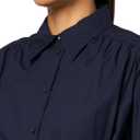 BOSS Women's Delegant Poplin Midi Shirt Dress, Blue, 4