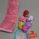 No Hole Bath Toys for Kids Ages 1-3, 8 Pcs Girl Bath Toys with Storage and Net, Sealed & Squeezable & Float on Water