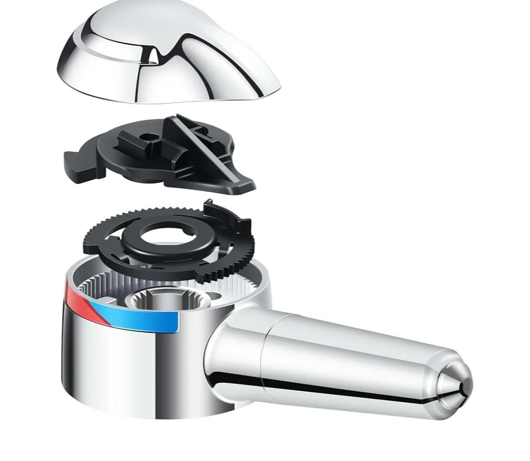 10424 Single Lever Faucet Handle Replacement, Compatible with Delta 1700 Series Monitor Tub and Shower Faucets, 5 in H X 2 in W Shower Handle Replacement, Polished Chrome