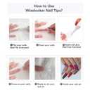 1000pcs Clear French False Nails Tips Press on Fake Nails Half Cover Acrylic Nails Artificial Nails Extension 10 Sizes for Nail Salons and DIY Nail Art(2x500pcs)