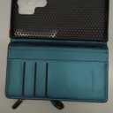 Defencase for Samsung Galaxy S24 Ultra Magnetic Wallet Case Compatible with Magsafe with RFID Blocking Zipper & Card Holder Women, PU Leather Detachable Phone Case for Galaxy S24 Ultra 6.8, Blue Green