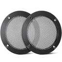 Facmogu 2PCS 8in White Ceiling Speaker Covers, Surface Mount Speaker Grill Mesh Round Speaker Grille Woofer Car Speaker Grill Cover Guard Protector Replacement Round Metal Grills