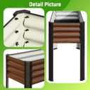 SnugNiture Raised Garden Bed with Legs, 48×18×32in Outdoor Metal Elevated Raised Planter Box for Backyard, Patio, Balcony