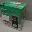 Single Serve One Cup Coffee Maker, for K Cups and Grounds, Mini Coffee Maker with Portable Handle, 6 to 12 Oz Brew Size, for Travel, Camping, Office, RV and Dorm, 120V, Black and Gold