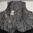 Pulcykp Men's Suit Vest Silk Waistcoat Sleeveless Formal Business Jacket Dress Vests, Size XXL