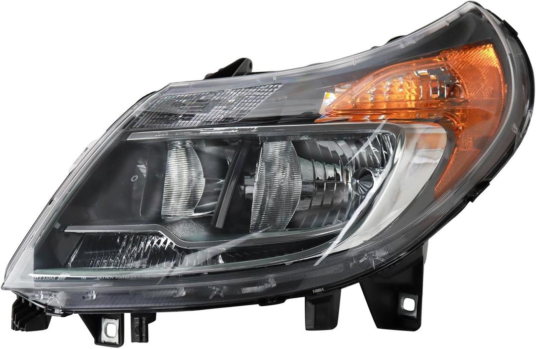 TRQ Left Headlight Assembly Drivers Side Compatible with 2014-2022 Ram ProMaster 1500 ProMaster 2500 ProMaster 3500 CH2502254