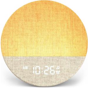 Dreamegg Sunrise 1 - Sunrise Alarm Clock, Sound Machine for Sleep, Customizable Sleep Routines, Dimmable Night Light, 29 Soothing Sounds, White Noise Machine, Wake Up Light for Bedrooms, Adults, Kids