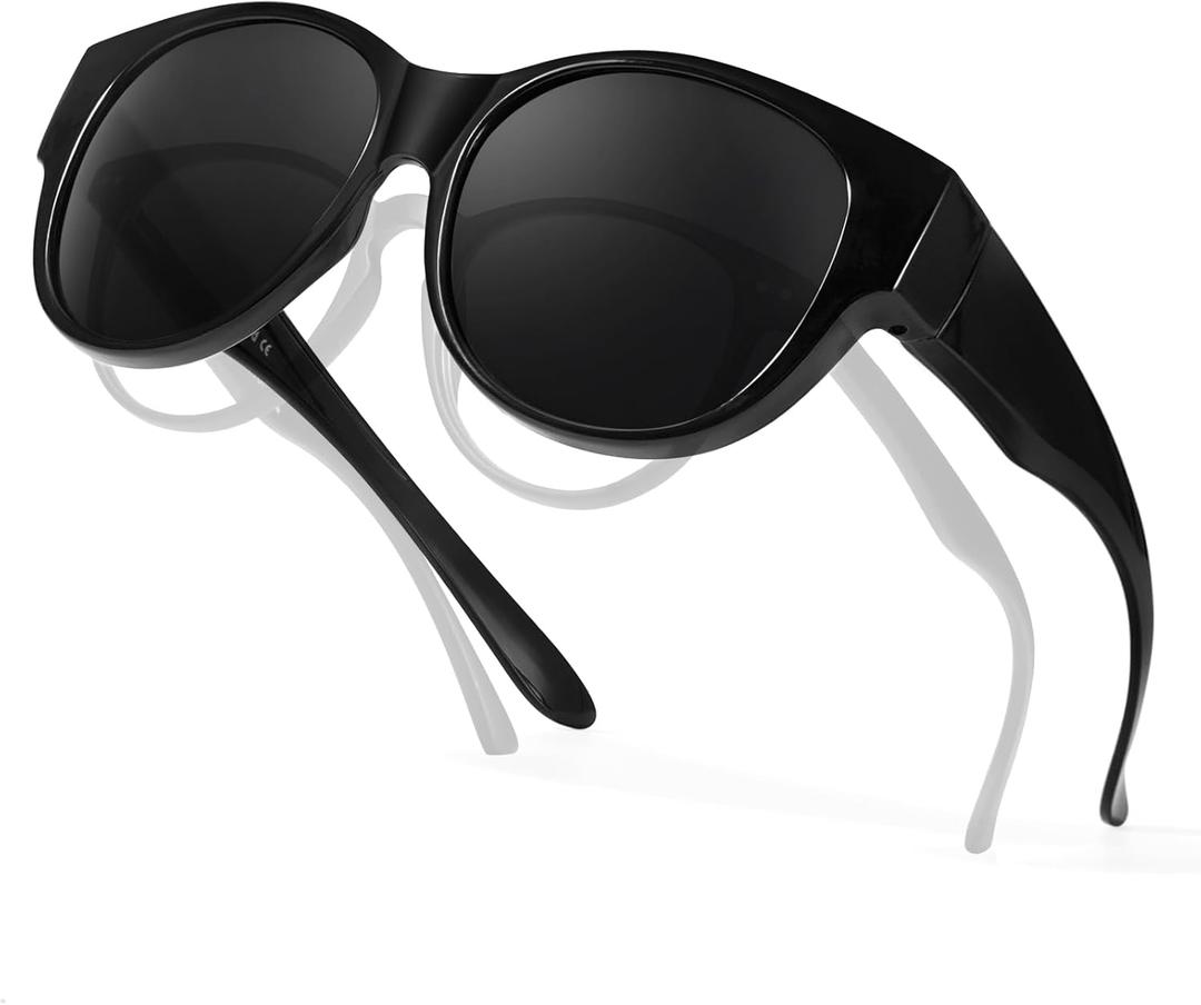 TJUTR Polarized Fit Over Sunglasses for Women, Trendy Sun Glasses Over Prescription Glasses UV400 Protection TS5779