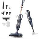 DEVOAC VM6 Scrubbing Steam Mop with Rotating Mop Pads, 10 in 1 Steam Mop, Lightweight Spin Mop & 3 Steam Modes for Hard Floor Laminate Marble Floors (Ebony)