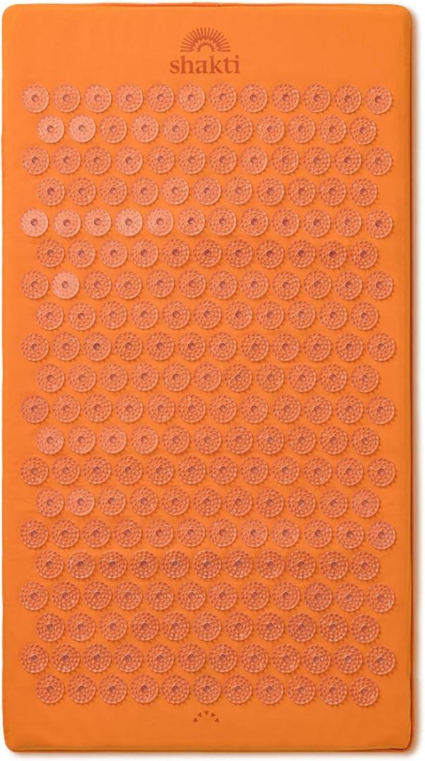 ShaktiMat Premium Acupressure Mat, Level 1 in Amber, Massage Muscles, Aid Sleep & Unlock Inner Tension | Similar to Acupuncture, No Needles Required | FSA/HSA Eligible