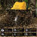 IncwBo Electric Tiller/Cultivator 4 Steel Tines, 8'' Tilling Depth Garden Roto Tillers for Gardening, 13.5 Amp 12 Inch Corded Rototiller with Adjustable Wheels, Yellow