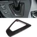 Carbon Fiber Control Gear Box Shift Knob Panel Frame Cover Sticker Interior Trim Compatible with BMW F20 F21 F22 F23 F30 F34 F35 F32 F33 F36 1 2 3 4 Series 14-18 Accessories