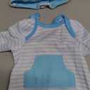 JC Toys | Berenguer Boutique | La Baby Doll Outfit | 2 Piece Blue Striped Onesie|Washable| Ages 2+ | Fits Dolls 14"- 18"