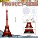 Leinuosen 6 ft Brown Eiffel Tower Cardboard Cutout Stand up Lifesize French Theme Party Decoration Eiffel Tower Photo Prop Backdrop Standup for France Night of Paris Theme Party Birthday Decor