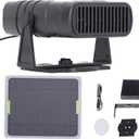 Solar Heater for Chicken Coop, Chicken Coop Heater for Winter, 20W Solar Powered Heaters with Overheat Protection, for Drying Heating Pet House (20W Blackboard Board, Heater, Battery Box)