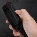 Tukellen for BMW Leather Key Fob Cover Compatible with 2023 2024 2025 2026 BMW 5/7 Series IX I5 M60 X5 X7 X6 IX I7 (Black(Red line))